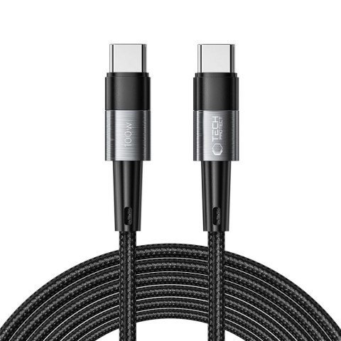 Kabel przewód USB-C PD 100W 5A 3m - szary Kabel przewód USB-C PD 100W 5A 3m - szary