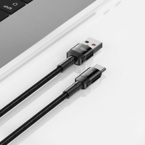 Kabel przewód USB-C - USB-A 100W 5A 0.5m - czarny Kabel przewód USB-C - USB-A 100W 5A 0.5m - czarny