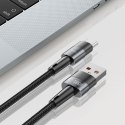 Kabel przewód USB-C - USB-C 66W 6A 2m - szary Kabel przewód USB-C - USB-C 66W 6A 2m - szary