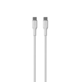 Kabel przewód silikonowy USB-C 60W 1.5m - biały