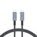 Kabel przewód szybki USB-C 4.0 PD 240W 8K 40Gbps 1m - szary