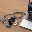 Kabel przewód szybki USB-C 4.0 PD 240W 8K 40Gbps 1m - szary