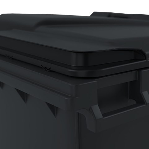 Kontener pojemnik na odpady śmieci komunalne PZH EN 840-2 DIN 1100L - czarny Kontener pojemnik na odpady śmieci komunalne PZH EN 840-2 DIN 1100L - czarny