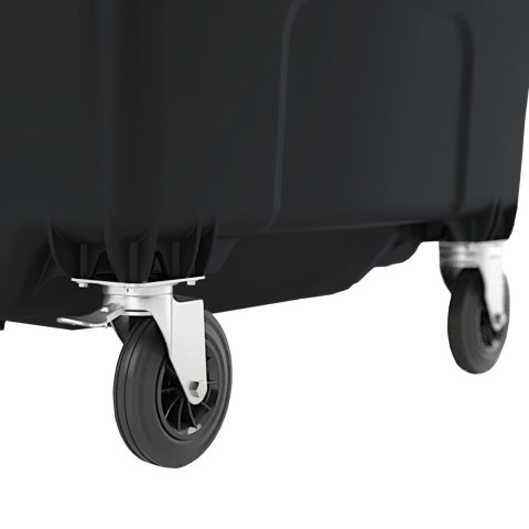 Kontener pojemnik na odpady śmieci komunalne PZH EN 840-2 DIN 1100L - czarny Kontener pojemnik na odpady śmieci komunalne PZH EN 840-2 DIN 1100L - czarny