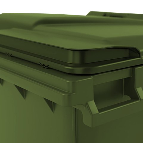 Kontener pojemnik na odpady śmieci komunalne PZH EN 840-2 DIN 1100L - zielony Kontener pojemnik na odpady śmieci komunalne PZH EN 840-2 DIN 1100L - zielony
