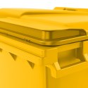 Kontener pojemnik na odpady śmieci komunalne PZH EN 840-2 DIN 1100L - żółty Kontener pojemnik na odpady śmieci komunalne PZH EN 840-2 DIN 1100L - żółty