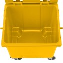 Kontener pojemnik na odpady śmieci komunalne PZH EN 840-2 DIN 1100L - żółty Kontener pojemnik na odpady śmieci komunalne PZH EN 840-2 DIN 1100L - żółty