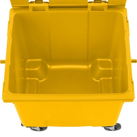 Kontener pojemnik na odpady śmieci komunalne PZH EN 840-2 DIN 1100L - żółty Kontener pojemnik na odpady śmieci komunalne PZH EN 840-2 DIN 1100L - żółty