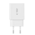 Ładowarka sieciowa 2x USB-C PD 35W - biała Ładowarka sieciowa 2x USB-C PD 35W - biała