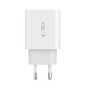 Ładowarka sieciowa 2x USB-C PD / USB-A QC 30W - biała Ładowarka sieciowa 2x USB-C PD / USB-A QC 30W - biała