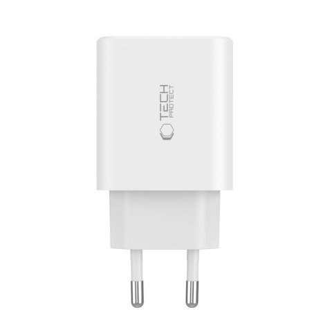 Ładowarka sieciowa 2x USB-C PD / USB-A QC 30W - biała Ładowarka sieciowa 2x USB-C PD / USB-A QC 30W - biała