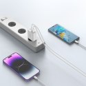 Ładowarka sieciowa 2x USB-C PD / USB-A QC 30W - biała Ładowarka sieciowa 2x USB-C PD / USB-A QC 30W - biała