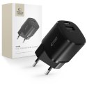 Ładowarka sieciowa C20W mini USB-C PD 20W / USB-A QC 3.0 - czarna Ładowarka sieciowa C20W mini USB-C PD 20W / USB-A QC 3.0 - czarna