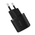 Ładowarka sieciowa C20W mini USB-C PD 20W / USB-A QC 3.0 - czarna Ładowarka sieciowa C20W mini USB-C PD 20W / USB-A QC 3.0 - czarna