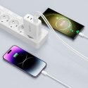 Ładowarka sieciowa GaN 3x USB-C PD USB-A QC 100W - biała Ładowarka sieciowa GaN 3x USB-C PD USB-A QC 100W - biała