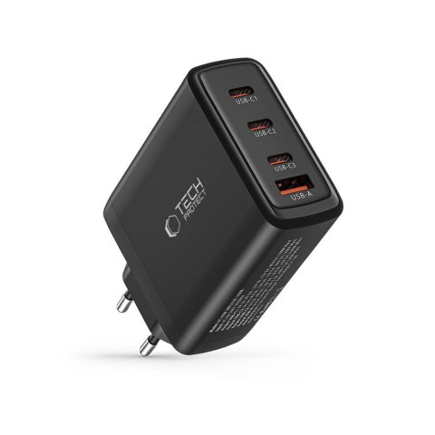 Ładowarka sieciowa GaN 3x USB-C PD USB-A QC 100W- czarna Ładowarka sieciowa GaN 3x USB-C PD USB-A QC 100W- czarna
