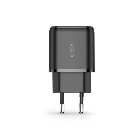 Ładowarka sieciowa USB-C PD 20W / USB-A QC 3.0 - czarna Ładowarka sieciowa USB-C PD 20W / USB-A QC 3.0 - czarna