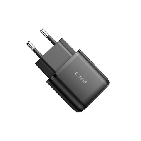 Ładowarka sieciowa USB-C PD 20W / USB-A QC 3.0 - czarna Ładowarka sieciowa USB-C PD 20W / USB-A QC 3.0 - czarna