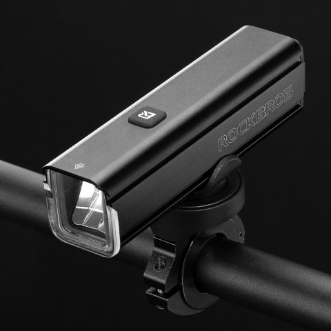 Lampka rowerowa przednia 1000 lm z kablem USB-C - USB-A - czarna Lampka rowerowa przednia 1000 lm z kablem USB-C - USB-A - czarna