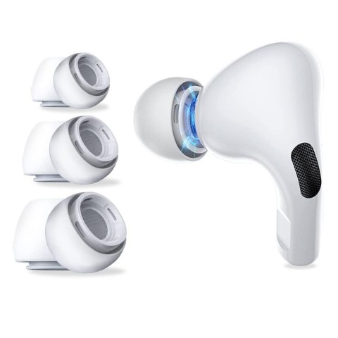 Nakładki do słuchawek AirPods Pro 1 / 2 w rozmiarach S / M / L Ear Tips białe - 6 szt. Nakładki do słuchawek AirPods Pro 1 / 2 w rozmiarach S / M / L Ear Tips białe - 6 szt.