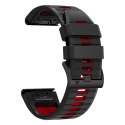 Pasek do zegarka Garmin Fenix 3 / 5X / 3HR / 5X Plus / 6X / 6X Pro / 7X - czarno-czerwony Pasek do zegarka Garmin Fenix 3 / 5X / 3HR / 5X Plus / 6X / 6X Pro / 7X - czarno-czerwony