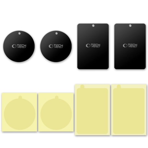 Płytki blaszki magnetyczne do uchwytów samochodowych na telefon czarne - 4 szt. Płytki blaszki magnetyczne do uchwytów samochodowych na telefon czarne - 4 szt.