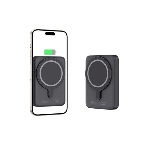 Powerbank 10000mAh MagSafe USB-C 15W z kablem USB-C - czarny Powerbank 10000mAh MagSafe USB-C 15W z kablem USB-C - czarny