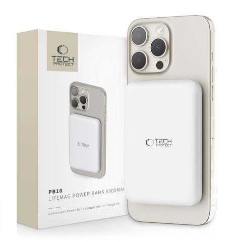 Powerbank 5000mAh z MagSafe USB-C 15W z kablem USB-C - biały Powerbank 5000mAh z MagSafe USB-C 15W z kablem USB-C - biały
