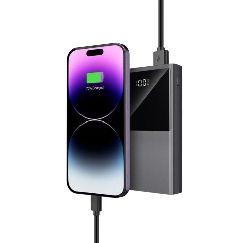 Powerbank PB13 20000mAh USB-A USB-C iPhone Lightning z kablem USB-C - USB-A 22.5W - szary Powerbank PB13 20000mAh USB-A USB-C iPhone Lightning z kablem USB-C - USB-A 22.5W - szary