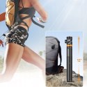 Selfie stick kijek do zdjęć Bluetooth z pilotem tripodem głowicą 148cm - czarny Selfie stick kijek do zdjęć Bluetooth z pilotem tripodem głowicą 148cm - czarny