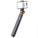 Selfie stick kijek do zdjęć Bluetooth z pilotem tripodem głowicą 148cm - czarny Selfie stick kijek do zdjęć Bluetooth z pilotem tripodem głowicą 148cm - czarny