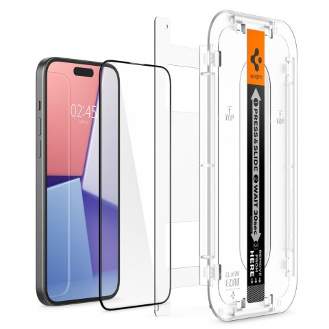 Szkło hartowane ochronne na iPhone 15 Plus Glas.tR EZ Fit FC - czarne 2 szt. Szkło hartowane ochronne na iPhone 15 Plus Glas.tR EZ Fit FC - czarne 2 szt.