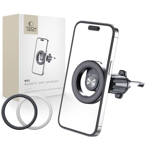 Uchwyt samochodowy do telefonu na kratkę nawiewu z MagSafe N53 - czarny Uchwyt samochodowy do telefonu na kratkę nawiewu z MagSafe N53 - czarny