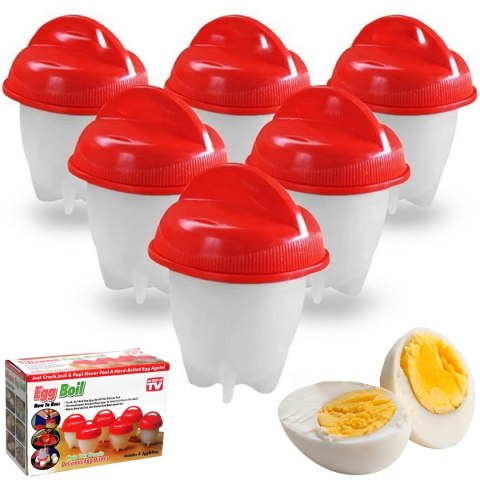 Foremka do gotowania jajek bez skorupek - 6 szt. Foremka do gotowania jajek bez skorupek - 6 szt.