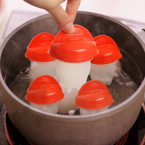 Foremka do gotowania jajek bez skorupek - 6 szt. Foremka do gotowania jajek bez skorupek - 6 szt.