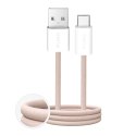 Kabel przewód USB-A - USB-C w oplocie Fabrik 10W 1.5m - beżowy