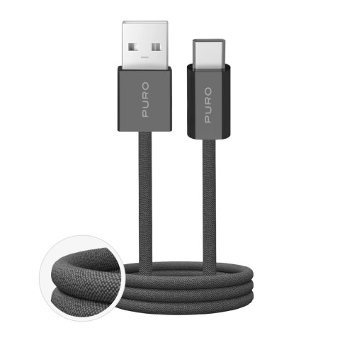 Kabel przewód USB-A - USB-C w oplocie Fabrik 2.0 10W 1.5 m - ciemnozielony Kabel przewód USB-A - USB-C w oplocie Fabrik 2.0 10W 1.5 m - ciemnozielony