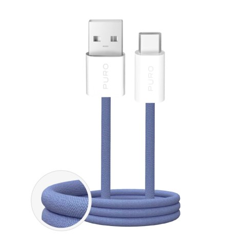 Kabel przewód USB-A - USB-C w oplocie Fabrik 2.0 10W 1.5 m - niebieski Kabel przewód USB-A - USB-C w oplocie Fabrik 2.0 10W 1.5 m - niebieski