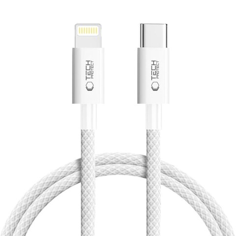 Kabel przewód USB-C - iPhone Lightning PD 27W 3A 100 cm - szary Kabel przewód USB-C - iPhone Lightning PD 27W 3A 100 cm - szary