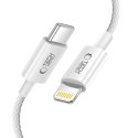 Kabel przewód USB-C - iPhone Lightning PD 27W 3A 100 cm - szary Kabel przewód USB-C - iPhone Lightning PD 27W 3A 100 cm - szary