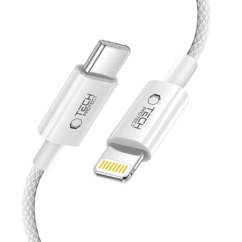 Kabel przewód USB-C - iPhone Lightning PD 27W 3A 100 cm - szary Kabel przewód USB-C - iPhone Lightning PD 27W 3A 100 cm - szary