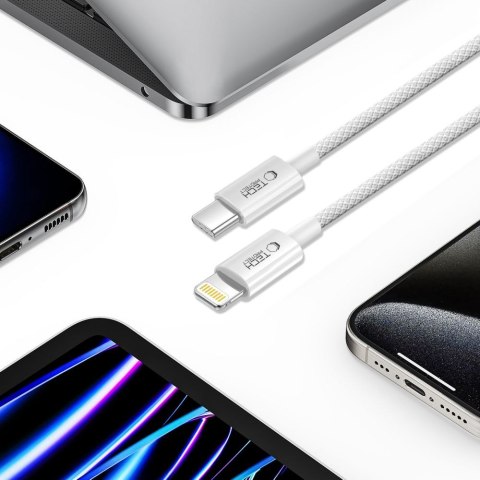 Kabel przewód USB-C - iPhone Lightning PD 27W 3A 100 cm - szary Kabel przewód USB-C - iPhone Lightning PD 27W 3A 100 cm - szary