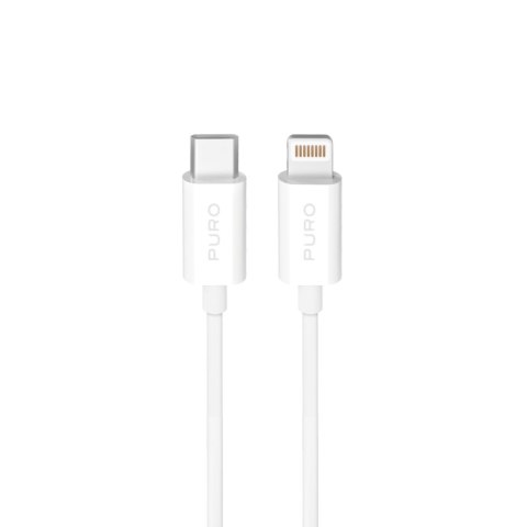 Kabel przewód USB-C - iPhone Lightning TPE 20W 3m - biały Kabel przewód USB-C - iPhone Lightning TPE 20W 3m - biały