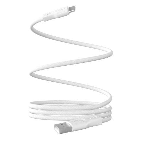 Kabel przewód magnetyczny USB-A - USB-C 10W 1m - biały Kabel przewód magnetyczny USB-A - USB-C 10W 1m - biały