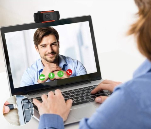Kamera internetowa z mikrofonem do telekonferencji lekcji online HD USB