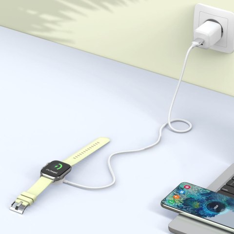 Ładowarka indukcyjna do Apple Watch USB-C 3W 1m - biała Ładowarka indukcyjna do Apple Watch USB-C 3W 1m - biała