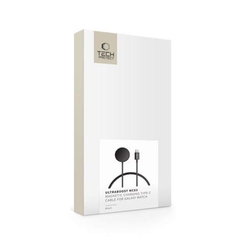 Ładowarka indukcyjna na Samsung Galaxy Watch USB-C 100cm - czarna Ładowarka indukcyjna na Samsung Galaxy Watch USB-C 100cm - czarna