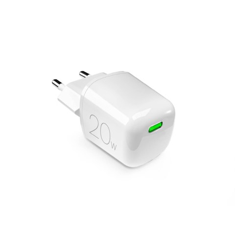 Ładowarka sieciowa USB-C GaN 20W - biała Ładowarka sieciowa USB-C GaN 20W - biała