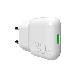 Ładowarka sieciowa USB-C GaN 30W - biała