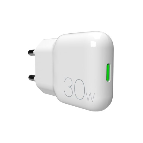 Ładowarka sieciowa USB-C GaN 30W - biała Ładowarka sieciowa USB-C GaN 30W - biała